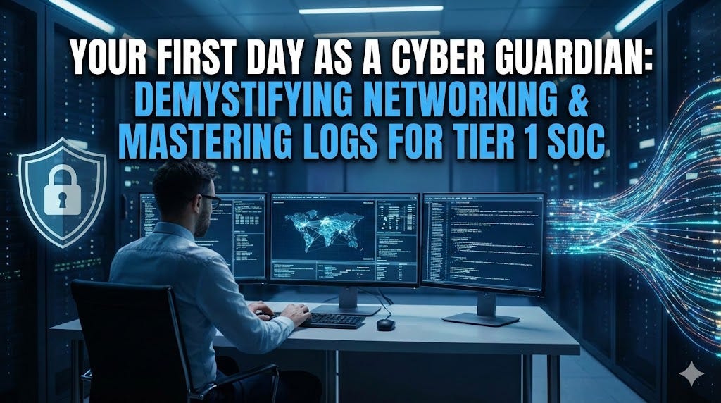 Your First Day as a Cyber Guardian: Demystifying Networking & Mastering Logs for Tier 1 SOC
