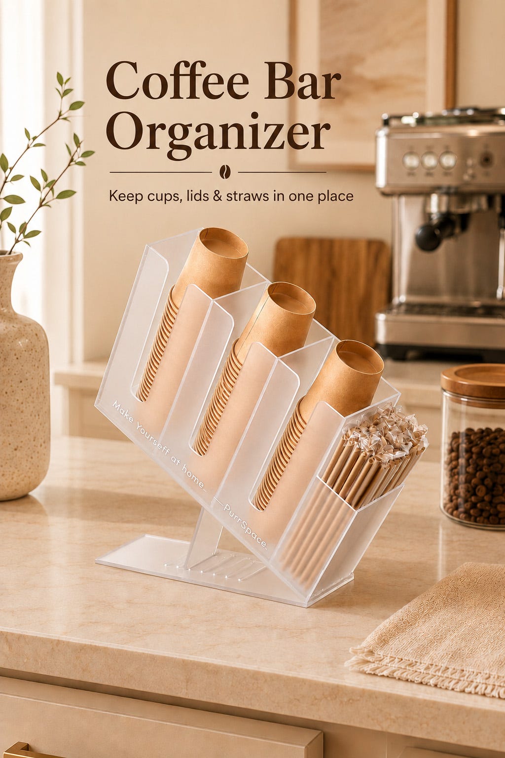 Coffee Bar Organizer Ideas for Small Kitchens