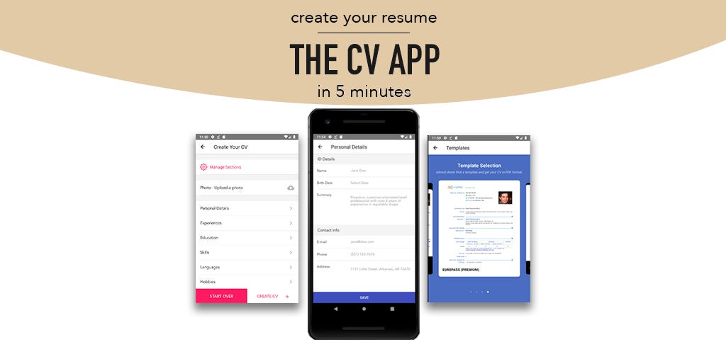 The CV App — Smart CV Builder with templates by Eralp Bayraktar Medium