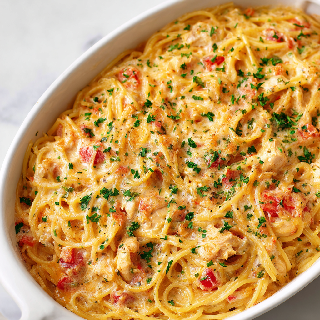 Chicken Spaghetti Recipe with Rotel That Never Fails