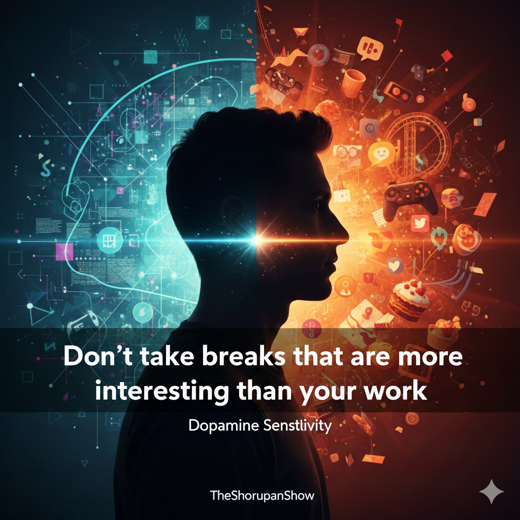 Don’t take breaks that are more interesting than your work