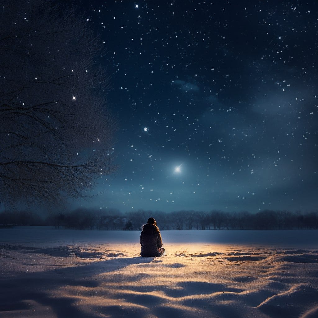 Embracing Solitude A Night of Cosmic Whispers and Transformative Love