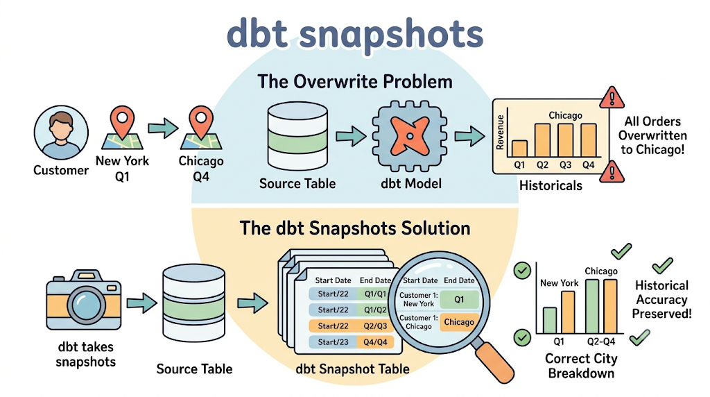 dbt Snapshots Explained: Track How Your Data Changes Over Time [dbt Series #6]