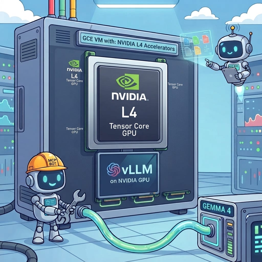 2B Gemma 4 QAT Deployment with GCE, NVIDIA L4, MCP, and Antigravity CLI