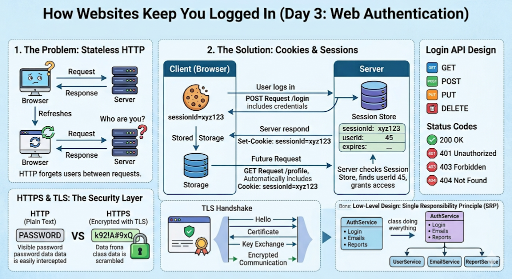 How Websites Keep You Logged In