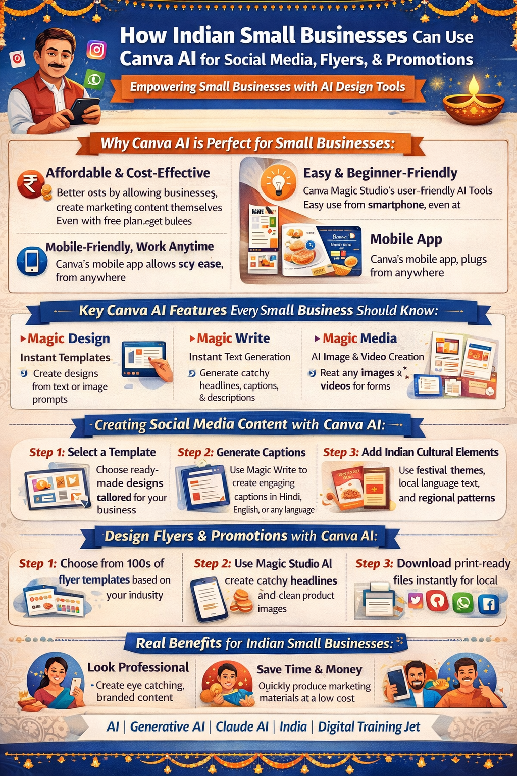 How Indian Small Businesses Can Use Canva AI for Social Media, Flyers and Promotions