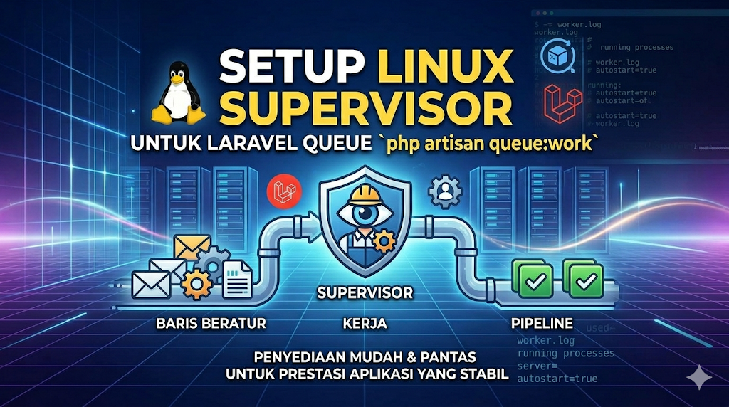 Cara Mudah Setup Linux Supervisor untuk php artisan queue:work di Laravel