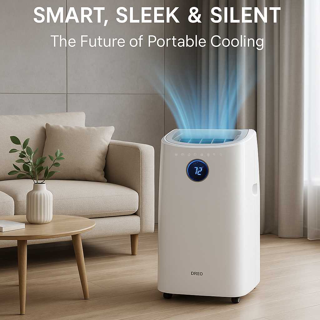 Luxury Cooling Redefined: Experience Premium Comfort with the Dreo 12,000 BTU Portable Air…