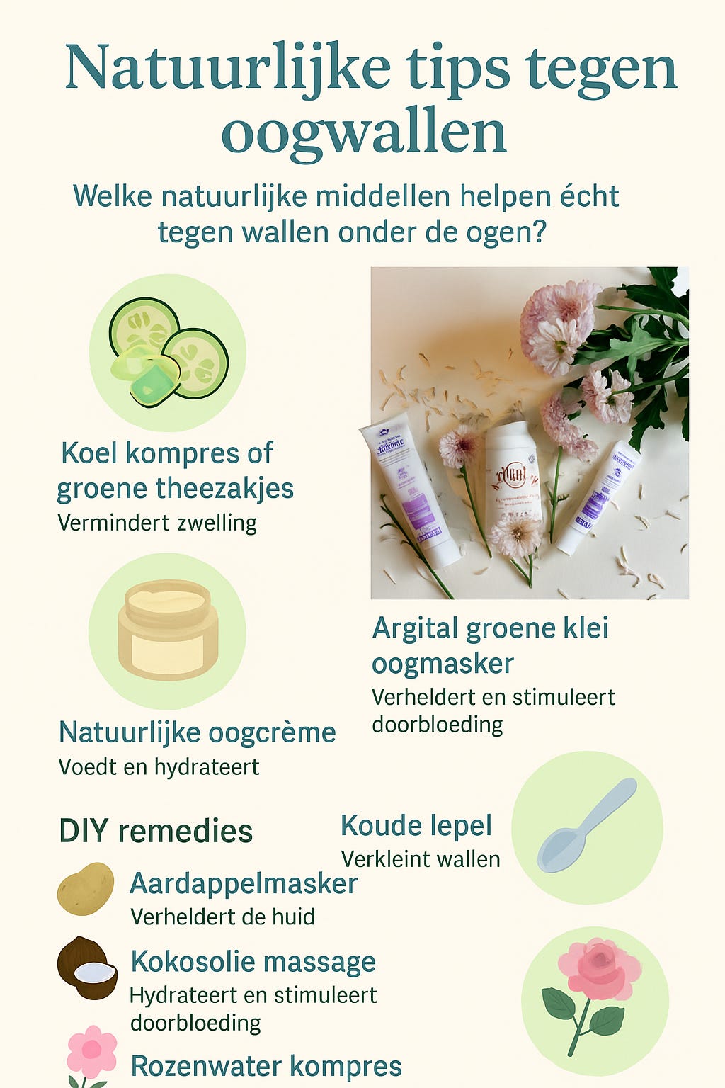 Welke natuurlijke middelen helpen tegen wallen onder de ogen? Biobey tip