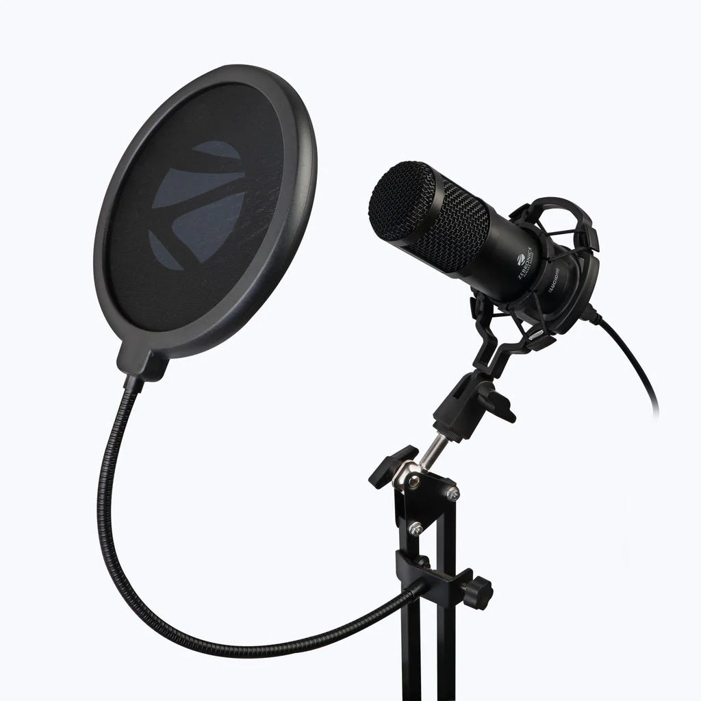 ZEBRONICS ZebLucid PRO Desktop Mount Condenser Microphone with 2M USB