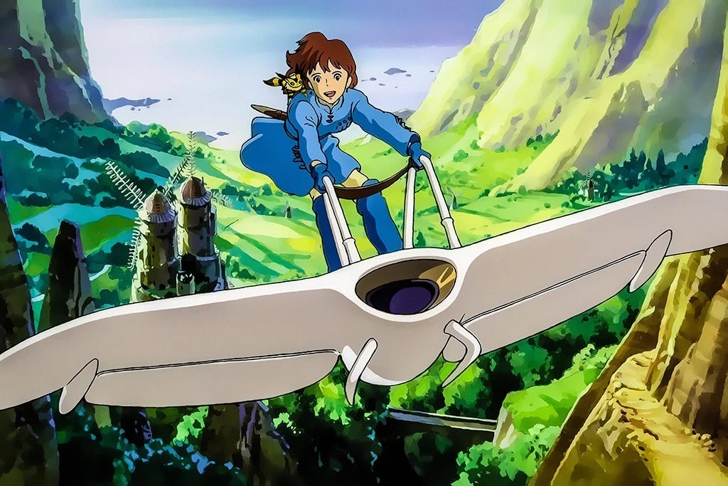 Nausicaä flies through the Valley of the Wild and onto screens, in Ghibli's first feature
