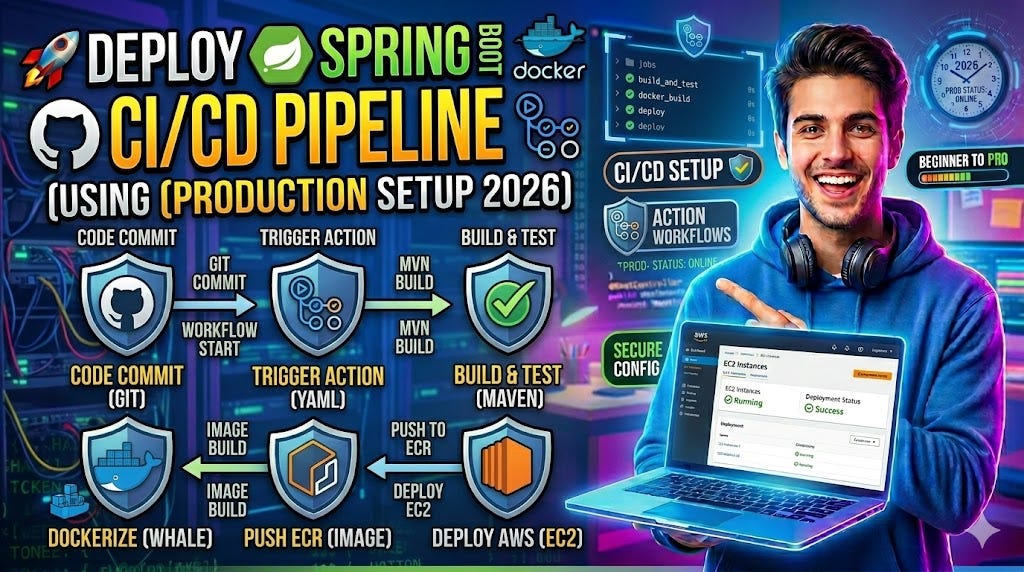 🚀 Spring Boot CI/CD Pipeline using GitHub Actions (Production Setup ...