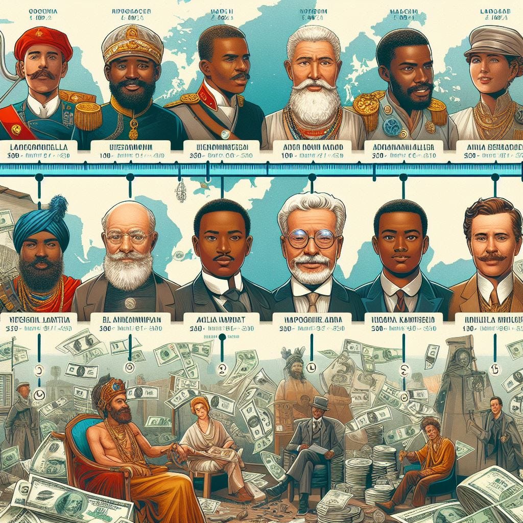 Top 10 All Time Richest Individuals In History: Untold Fortunes Across