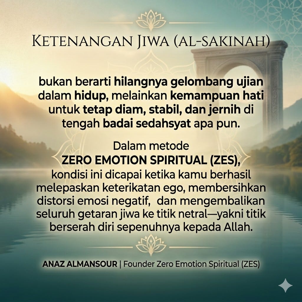 Hakikat Ketenangan Jiwa: Menemukan Titik Ketenangan Melalui Zero Emotion Spiritual (ZES)