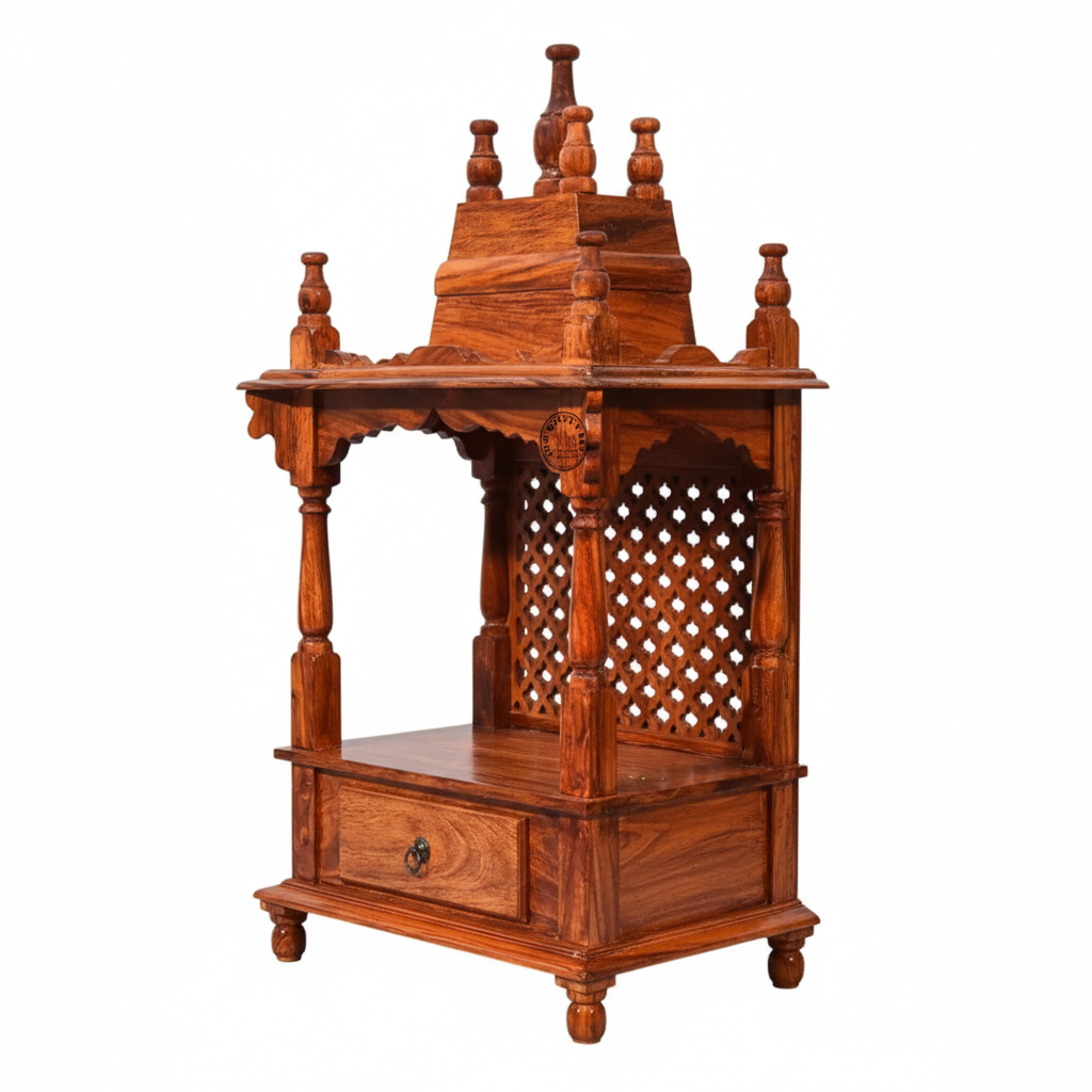 Wooden temple designs for Indian homes