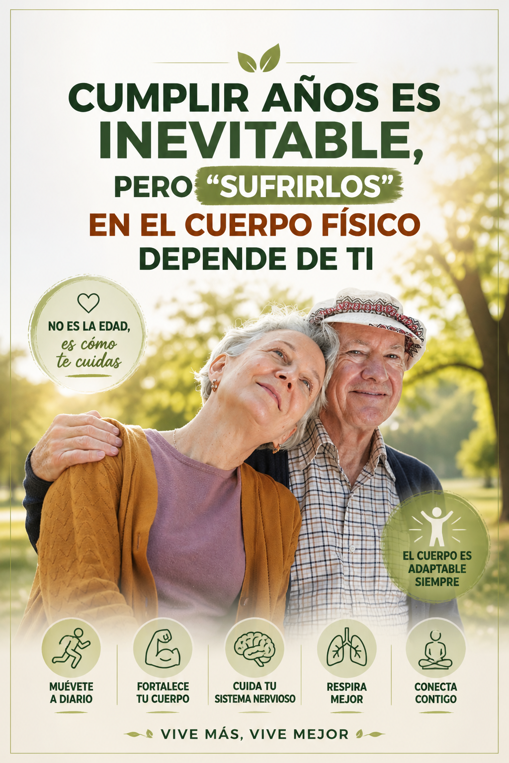 Cumplir años es inevitable, pero “sufrirlos” en tu cuerpo depende de ti: El mito del dolor por la…