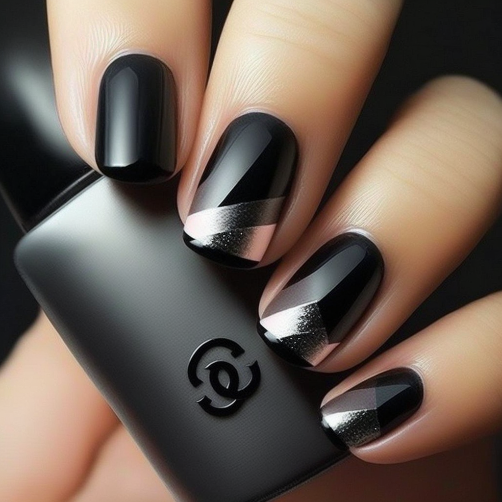 Upgrade Your Look Experiment with Black French Tip Nails by Nailkicks Medium