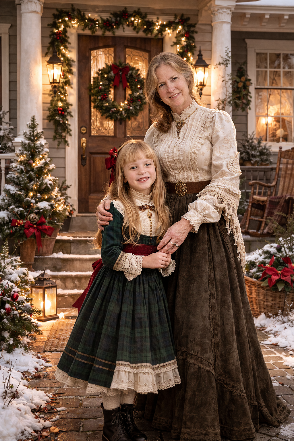 Teresa and her younger self in Victorian period. By TandA
