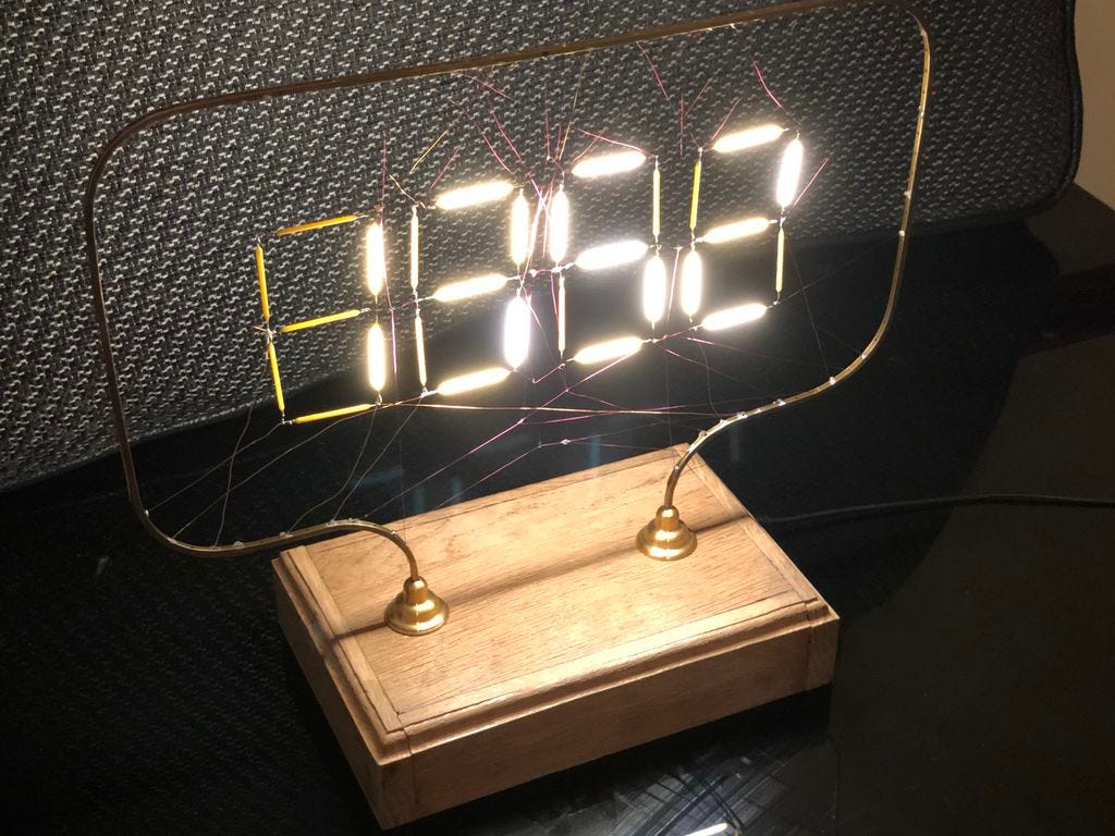 Filament Clock Is a Web of Wires. LED filament light bulbs are somewhat ...