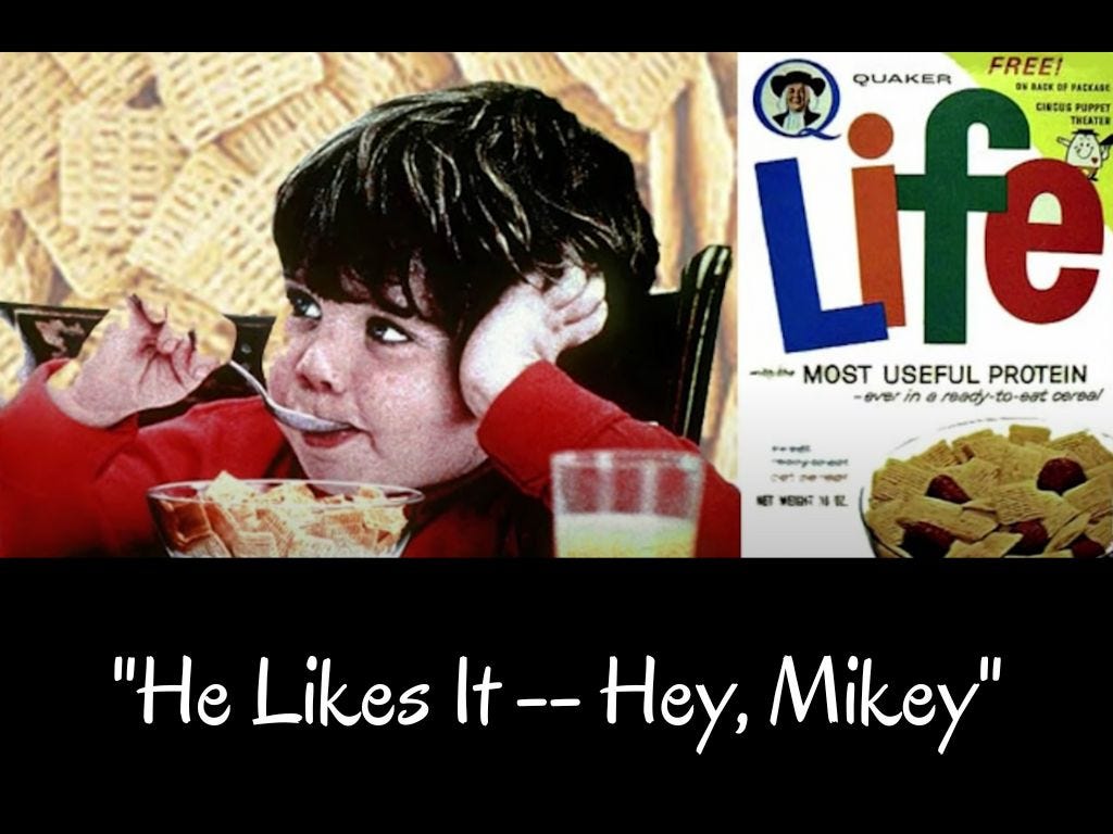 Life cereal box mikey