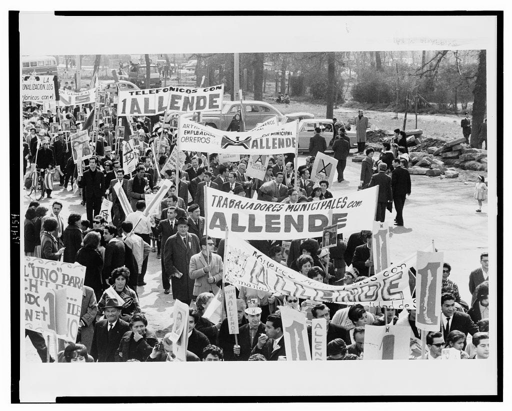 Rally for Allende, 1964. Source: [2]
