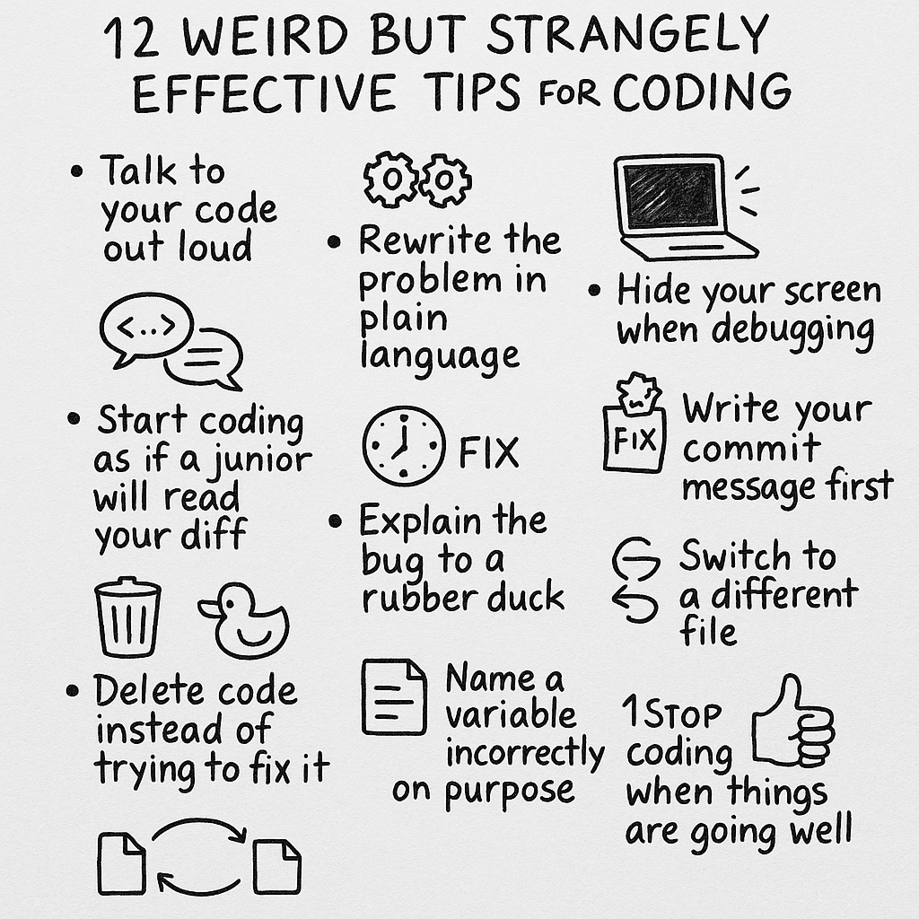 12 Weird but Strangely Effective Tips for Coding | by AlgoWing | Nov ...