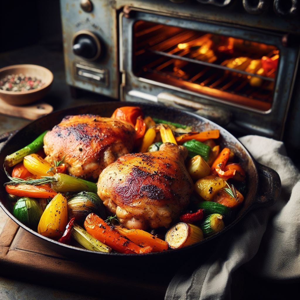 Savor the Unmistakable Charm of Oven-Roasted Chicken Thighs