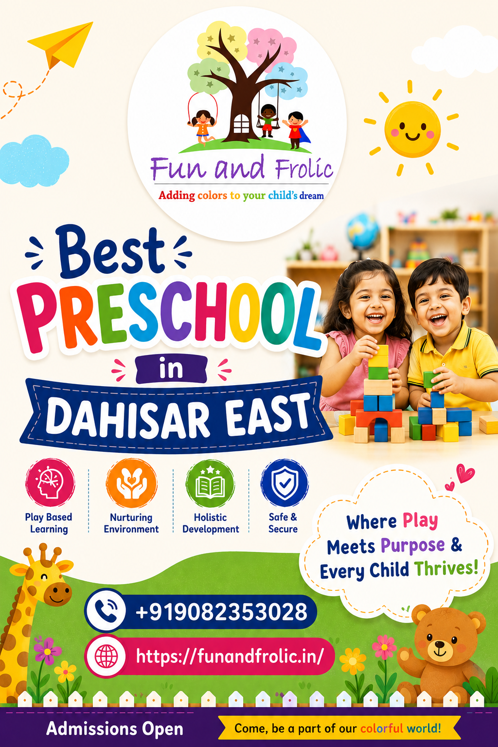 Why Fun And Frolic is Considered the Best Preschool in Dahisar East