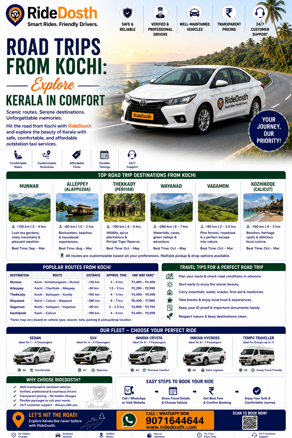 Road Trips from Kochi: Explore Kerala in Comfort