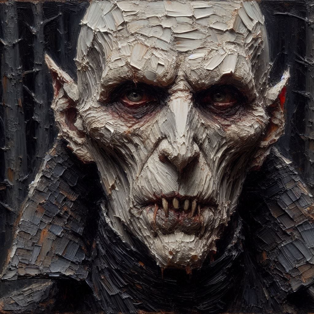 Why Vampires Are Perfect Subjects for Mosaic Impasto AI Art