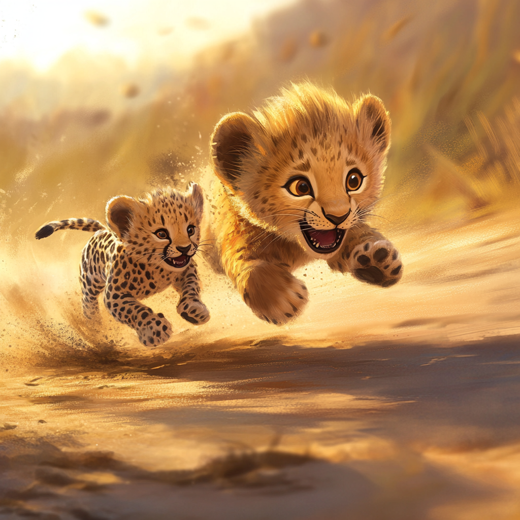 Leo and Chip with the zoomies