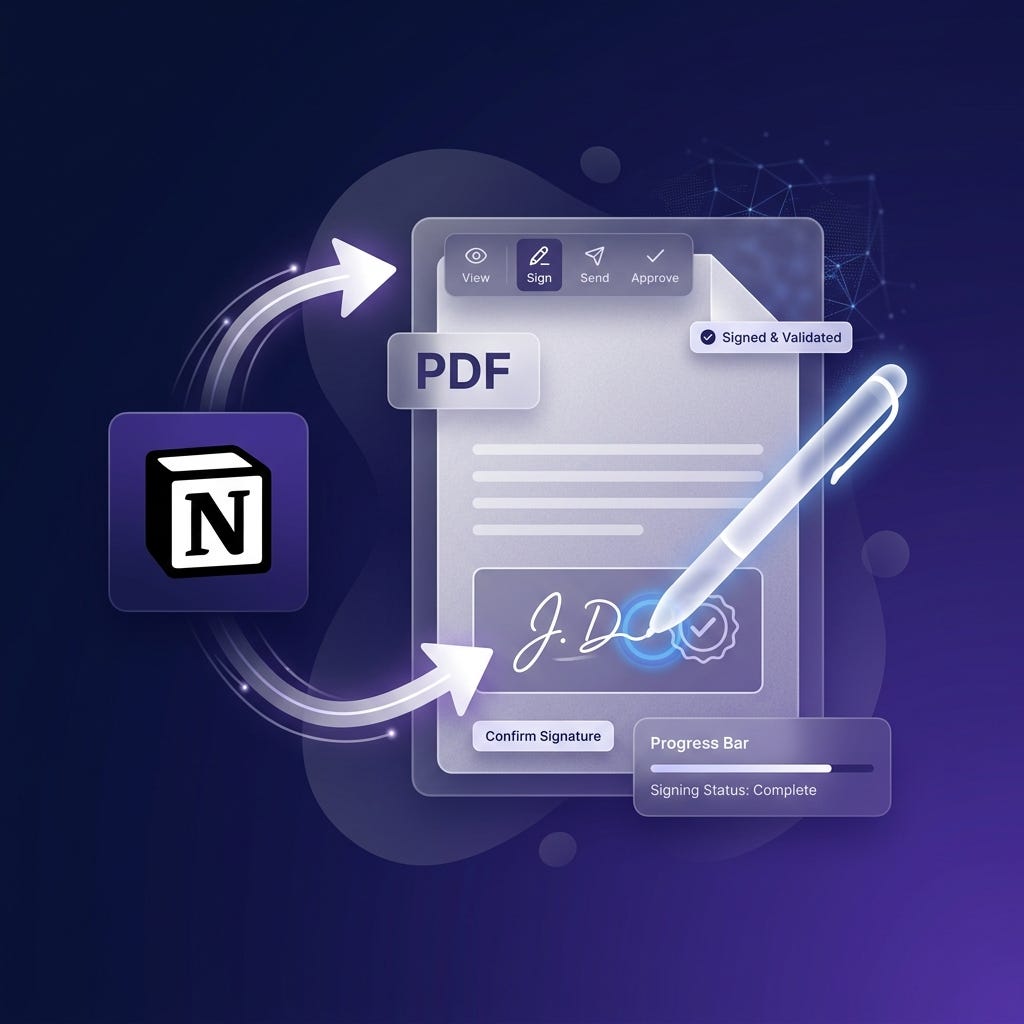 How to Create E-Signatures on PDFs Generated in Notion