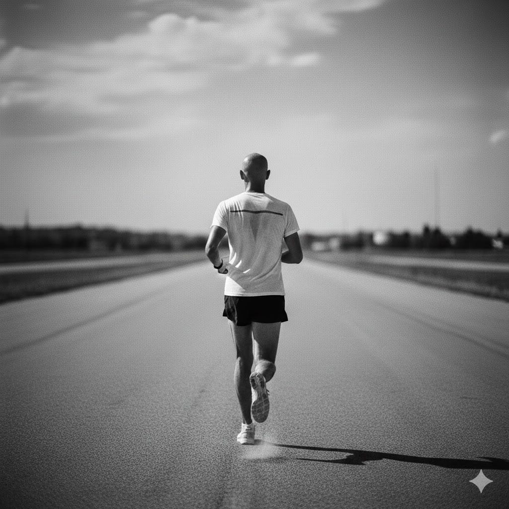 My heart rate is 170. My credit score is 0. My pace is world-class. (Image generated by the author using Google Gemini.)