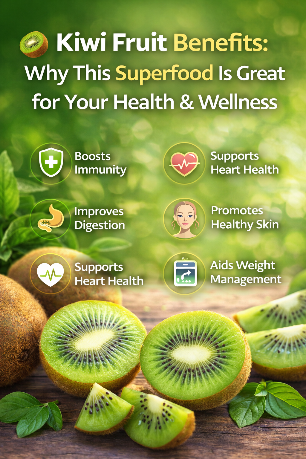 🥝 Kiwi Fruit Benefits: Why This Superfood Is Great for Your Health & Wellness