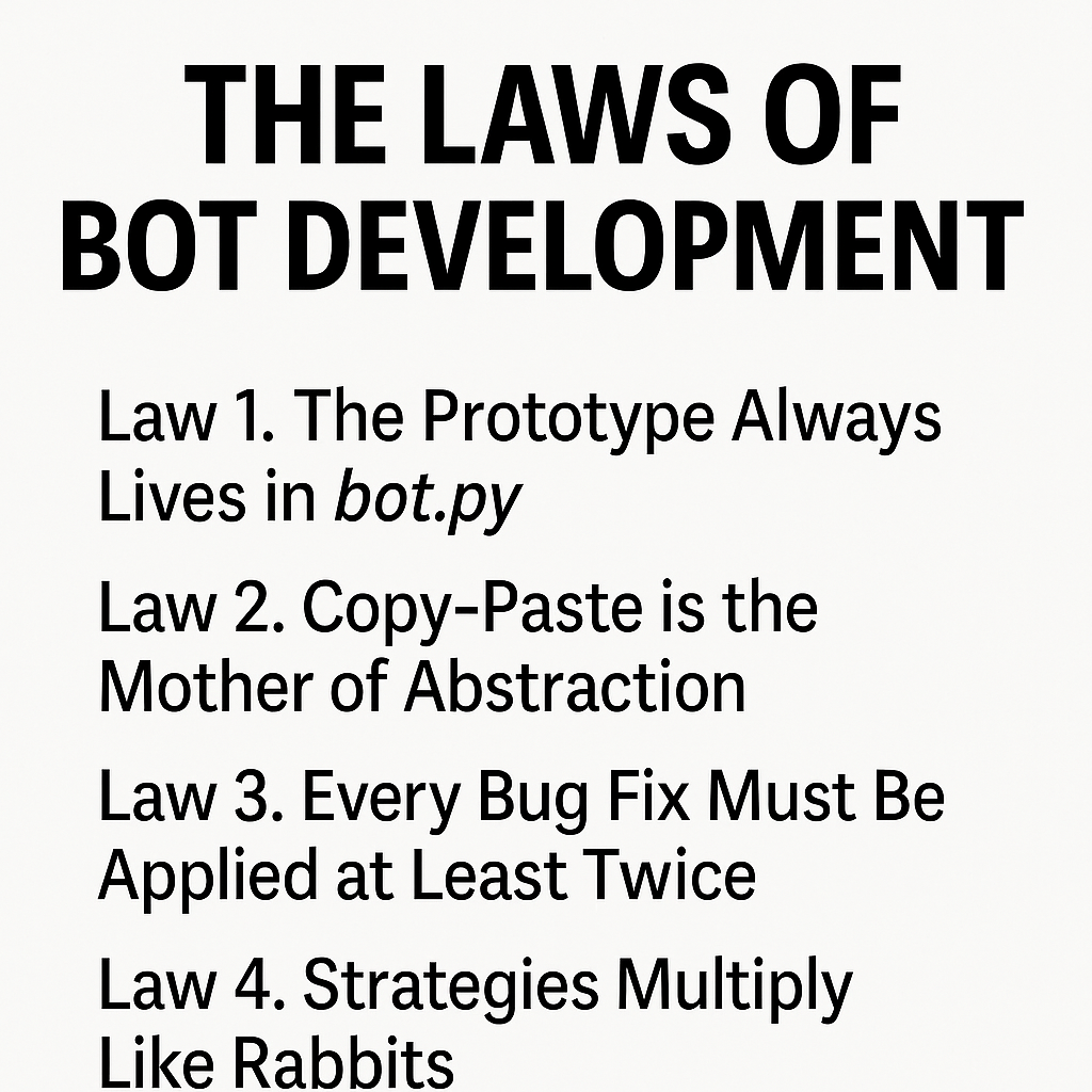 The Laws of Bot Development