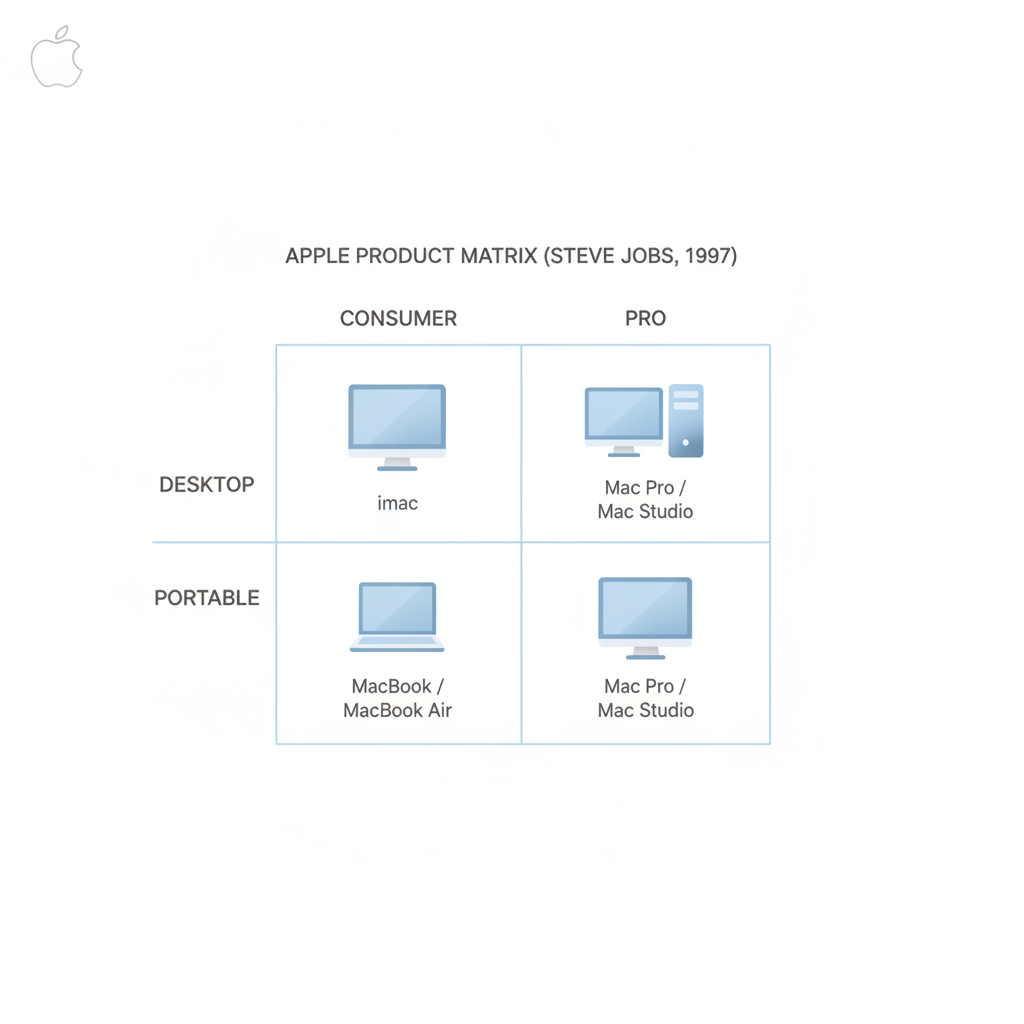 The Strategic “No”: Why Apple’s Survival Depended on a Whiteboard Grid