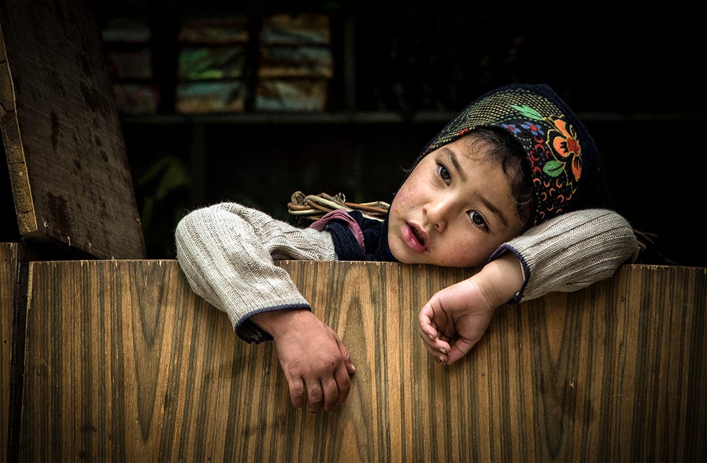 Portrait of a young girl from Turtuk village, Ladakh — reflecting innocence and Himalayan life.