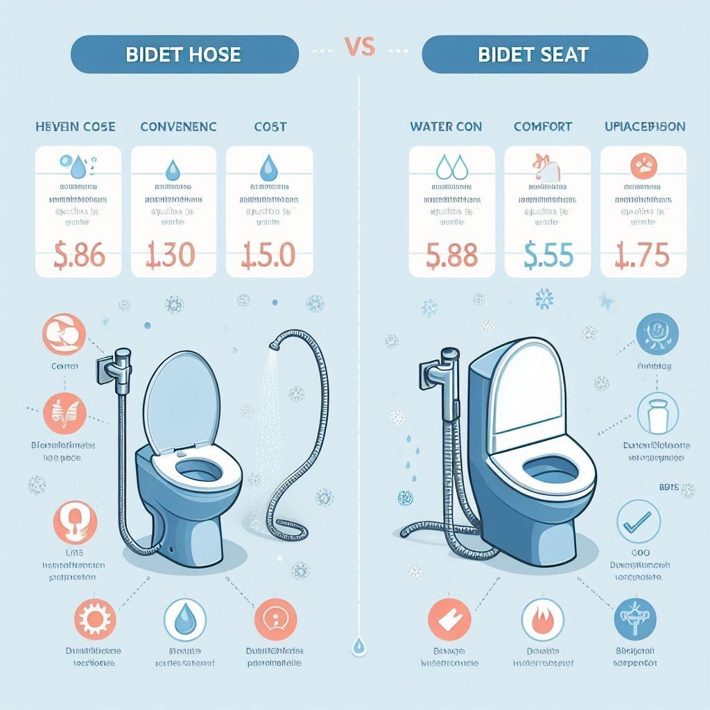 Bidet Hose vs. Bidet Seat Choosing the Best Option for Your Bathroom