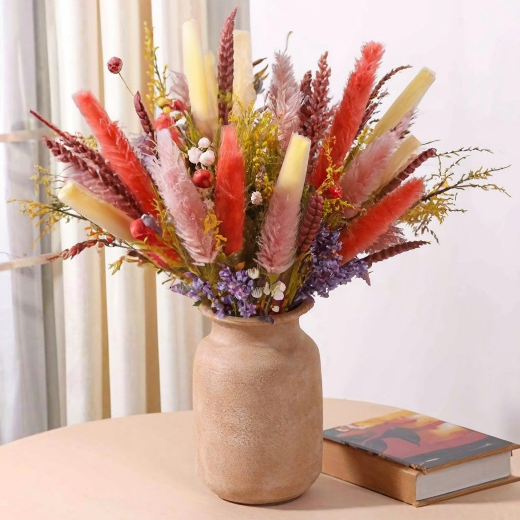 Yinder 21 Bundles Artificial Flowers UV Resistant Faux Floral