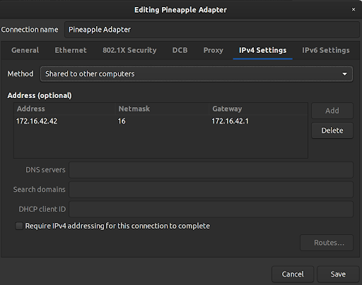 Wifi Pineapple: How to setup internet connection sharing (ICS) on Linux |  by Alexander Bredesen | InfoSec Write-ups