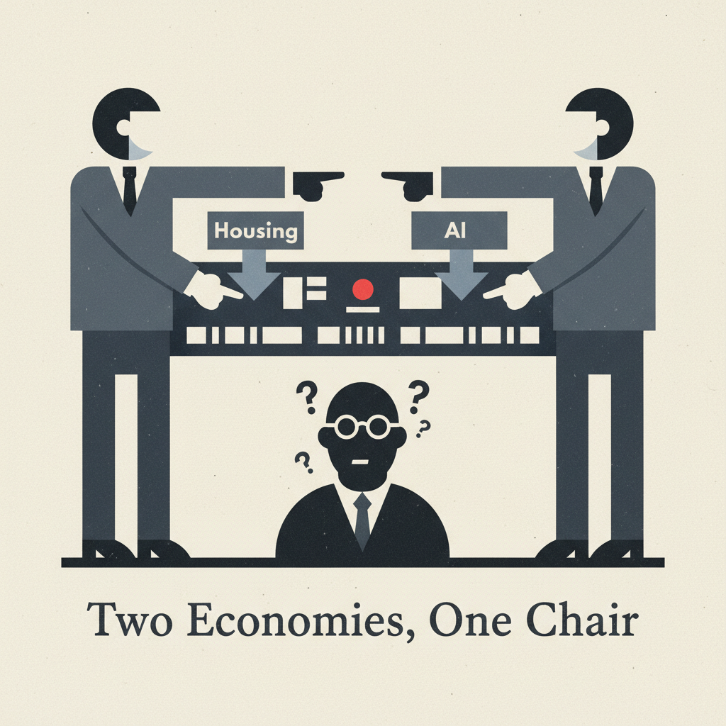 The fed finds itself trapped between two economic worlds