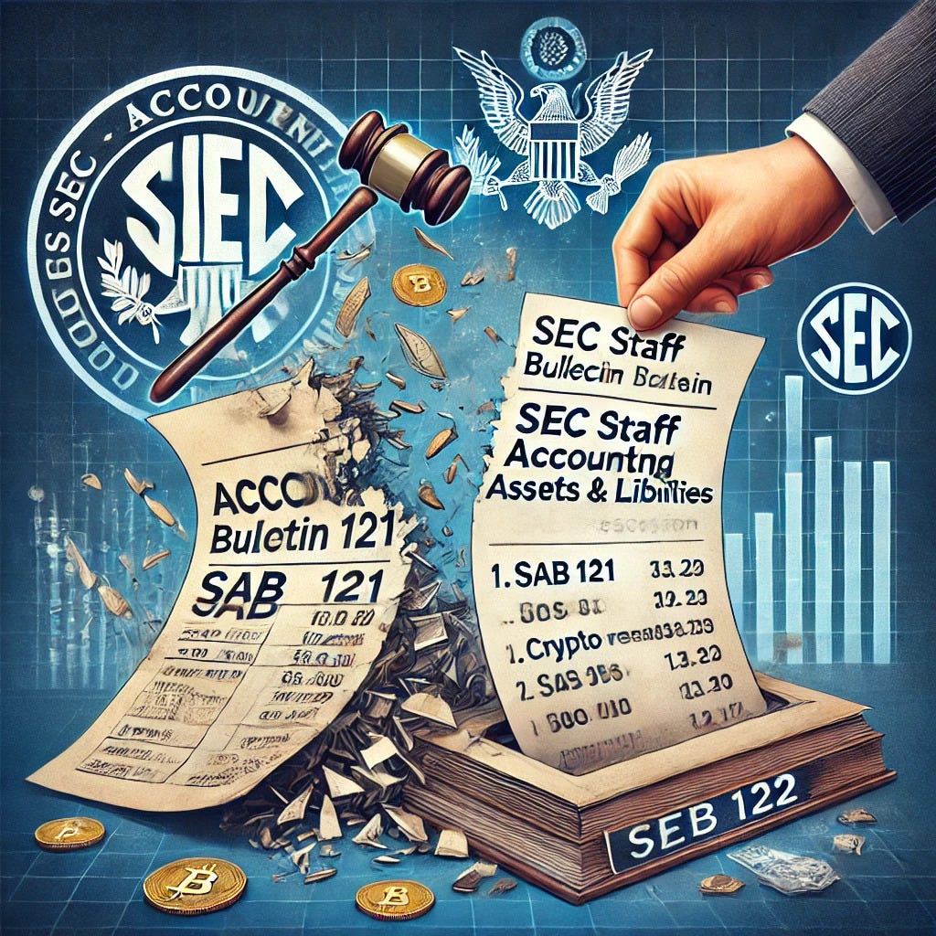 SEC Rescinds SAB 121: What It Means for Bitcoin Custody and Crypto Accounting | by Michael P. Di Fulvio | The Capital | Feb, 2025 SEC Rescinds SAB 121: What It Means for Bitcoin Custody and Crypto Accounting | by Michael P. Di Fulvio | The Capital | Feb, 2025
