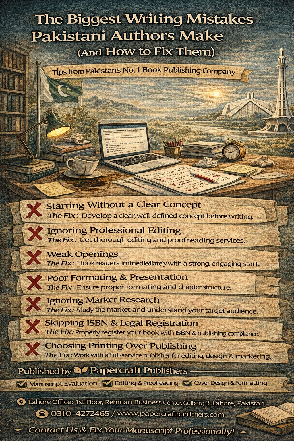 The Biggest Writing Mistakes Pakistani Authors Make (And How to Fix Them)