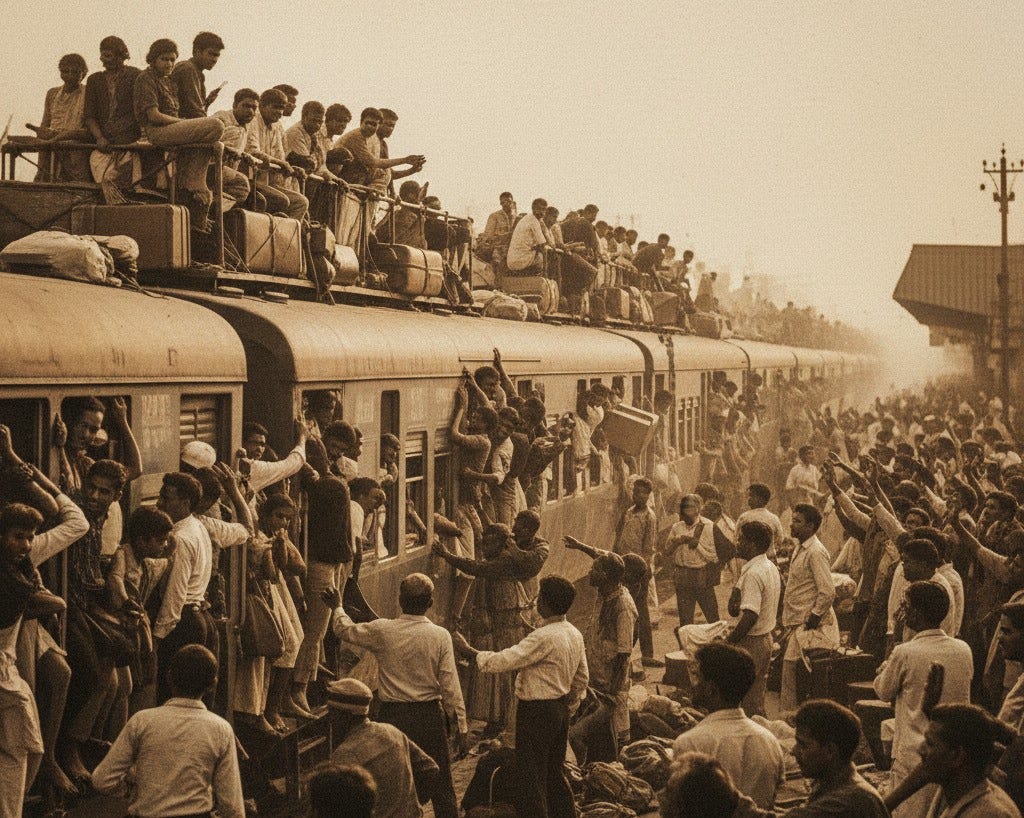 This was the scene. The year was 1947.