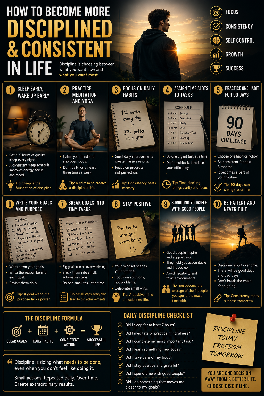 How to Become More Disciplined and Consistent in Life