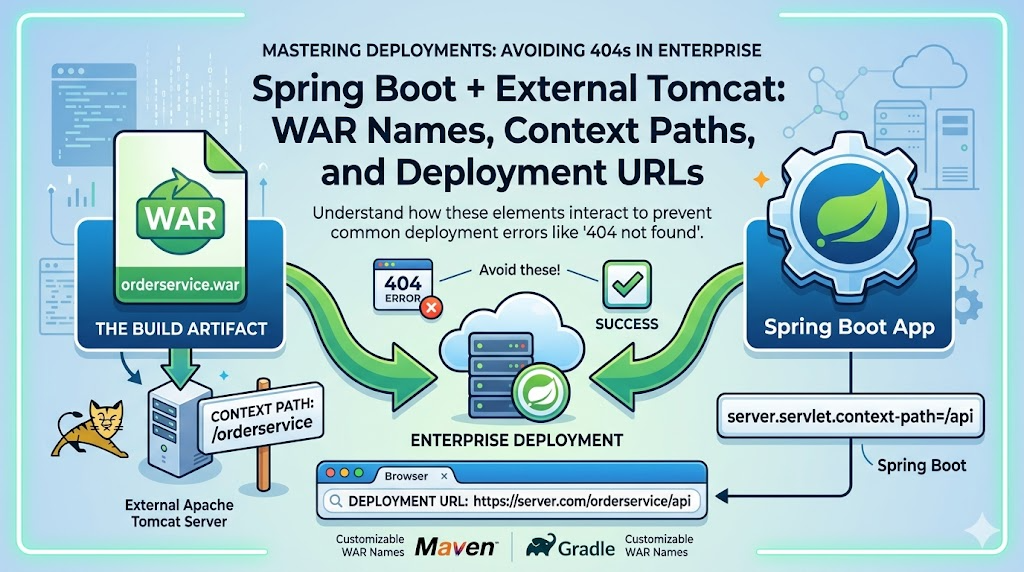 Spring Boot + External Tomcat: Understanding WAR Names, Context Paths, and Deployment URLs