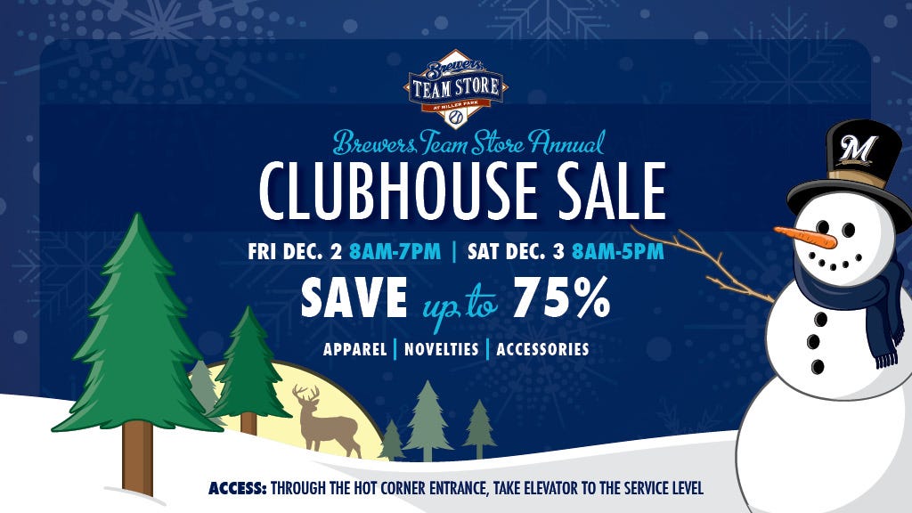 milwaukee brewers clubhouse sale