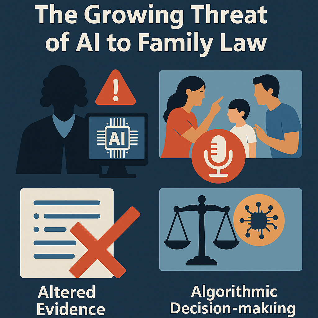 An image discussing the impact of technology on family law and safety