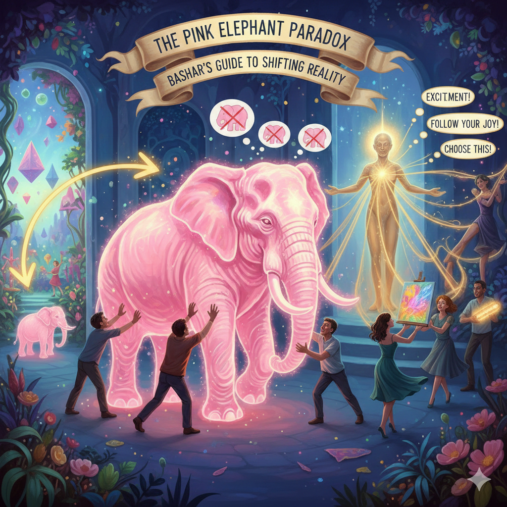 The Pink Elephant Paradox (Ironic Process Theory) and the teachings of Bashar (channeled by Darryl…
