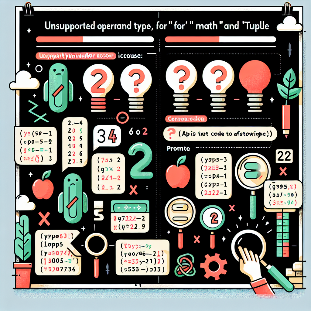 Math’ and ‘tuple’ in a guessing game: Unsupported Operand Type(s): How ...